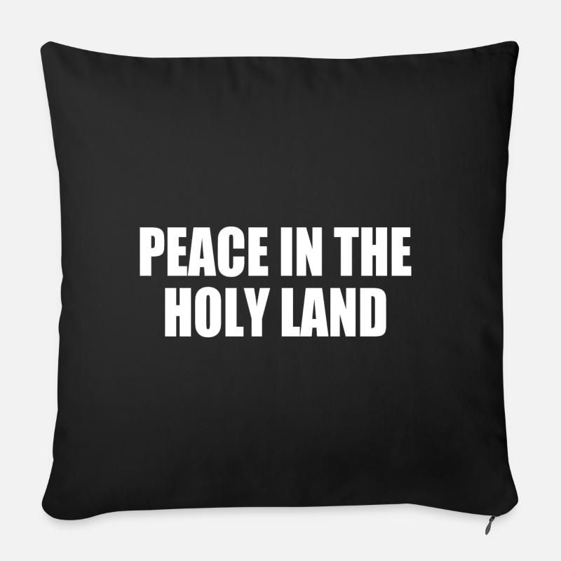 Peace in the holy land - Sofakissenbezug 45 x 45 cm - Schwarz