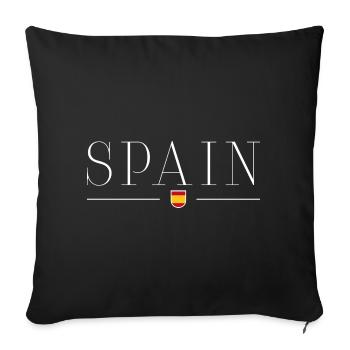 I love Spain - Sofa pillowcase 17,3'' x 17,3'' (45 x 45 cm) - black - Front
