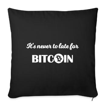 Il est temps d’acheter des bitcoins - Housse de coussin décorative 45 x 45 cm - noir - Devant