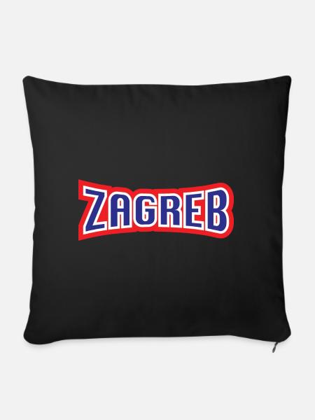 Zagreb, moj grad. - Sofakissenbezug 45 x 45 cm - Schwarz
