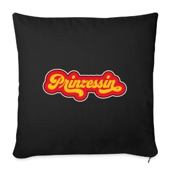 Princess - Sofa pillowcase 17,3'' x 17,3'' (45 x 45 cm) - black - Front
