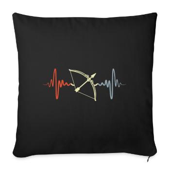 Arc Heartbeat - Sofa pillowcase 17,3'' x 17,3'' (45 x 45 cm) - black - Front