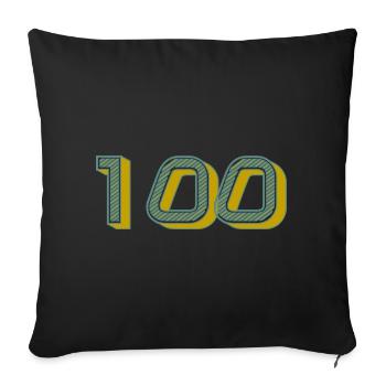 100. 100 JAHRE. 100-JÄHRIGES JUBILÄUM. GEBURTSTAG 100 - Sofakissenbezug 45 x 45 cm - Schwarz - Vorne