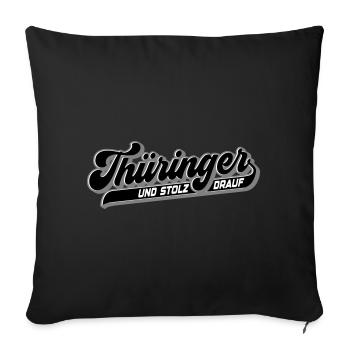 Thuringians and pride in it | Colors can be changed - Sofa pillowcase 17,3'' x 17,3'' (45 x 45 cm) - black - Front