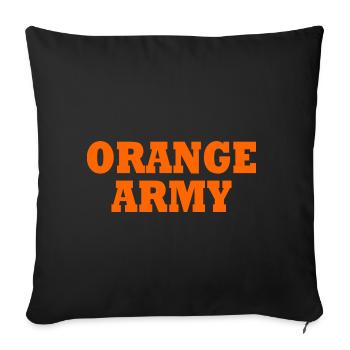 Orange army - Sofakissenbezug 45 x 45 cm - Schwarz - Vorne