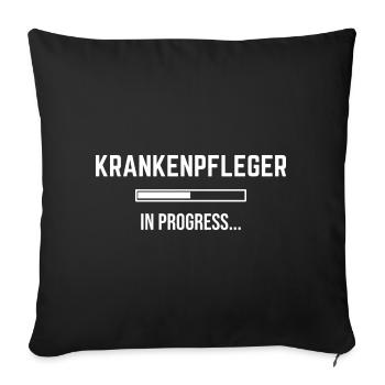 Nurse In Progress - Sofa pillowcase 17,3'' x 17,3'' (45 x 45 cm) - black - Front