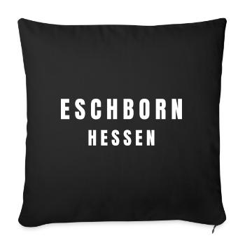 Eschborn, Hesse - Sofa pillowcase 17,3'' x 17,3'' (45 x 45 cm) - black - Front