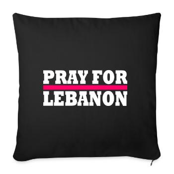 Pray for lebanon - Housse de coussin décorative 45 x 45 cm - noir - Devant