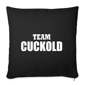 Team cuckold - Sofa pillowcase 17,3'' x 17,3'' (45 x 45 cm) - black - Front