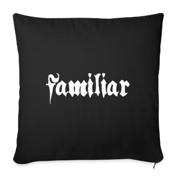 Family confidant of a vampire - Sofa pillowcase 17,3'' x 17,3'' (45 x 45 cm) - black - Front