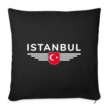Turkey Ankara Türkiye Istanbul T Shirt Design - Sofa pillowcase 17,3'' x 17,3'' (45 x 45 cm) - black - Front