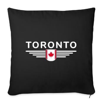 Toronto Fan T-Shirt for Canada Lovers - Sofa pillowcase 17,3'' x 17,3'' (45 x 45 cm) - black - Front