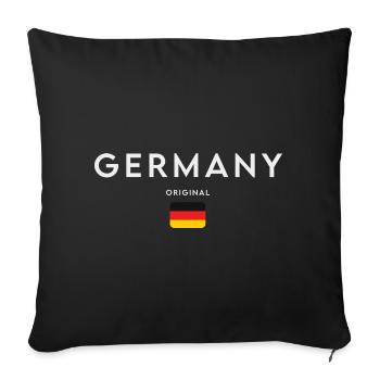 Flag of Germany, German pride - Sofa pillowcase 17,3'' x 17,3'' (45 x 45 cm) - black - Front