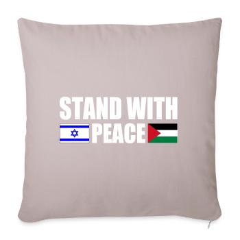 Stand with peace israel free palestine - Housse de coussin décorative 45 x 45 cm - taupe clair - Devant