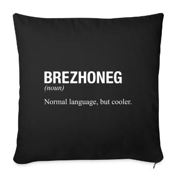 BREZHONEG Breton Brittany - Sofa pillowcase 17,3'' x 17,3'' (45 x 45 cm) - black - Front