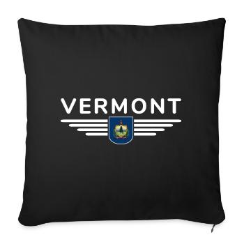 Chemise de fan du Vermont – Pure Nature - Housse de coussin décorative 45 x 45 cm - noir - Devant
