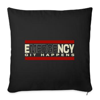 Nerd geek git d’urgence se produit - Housse de coussin décorative 45 x 45 cm - noir - Devant