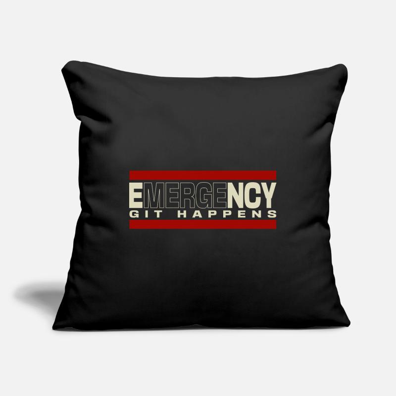 Nerd geek git d’urgence se produit Housse de coussin décorative 45 x 45 cm