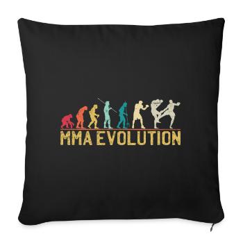 MMA Evolution Silhouette Design - Sofa pillowcase 17,3'' x 17,3'' (45 x 45 cm) - black - Front