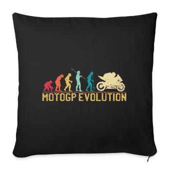 Motocross Evolution Silhouette Design - Sofakissenbezug 45 x 45 cm - Schwarz - Vorne