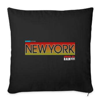New York Skyline Sunset Design - Sofa pillowcase 17,3'' x 17,3'' (45 x 45 cm) - black - Front