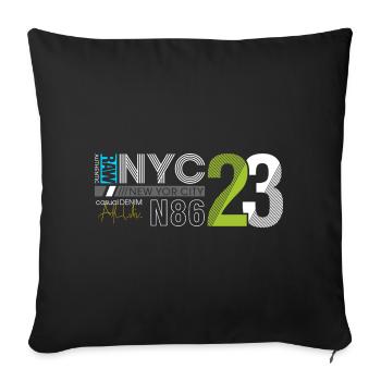 Urban Streetwear Number 86 Design - Sofa pillowcase 17,3'' x 17,3'' (45 x 45 cm) - black - Front