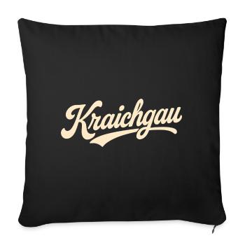 Kraichgau Schriftzug - Sofakissenbezug 45 x 45 cm - Schwarz - Vorne