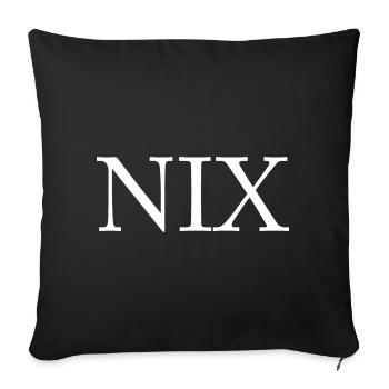 NOTHING - Sofa pillowcase 17,3'' x 17,3'' (45 x 45 cm) - black - Front
