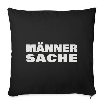 MÄNNERSACHE - Sofakissenbezug 45 x 45 cm - Schwarz - Vorne