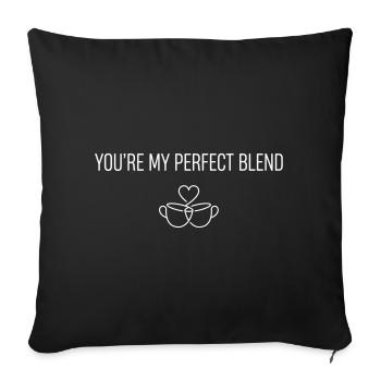 Perfect Blend Valentine - Coffee Lovers White - Sofa pillowcase 17,3'' x 17,3'' (45 x 45 cm) - black - Front
