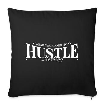 Hustle Clothing Ambition Logo - Sofa pillowcase 17,3'' x 17,3'' (45 x 45 cm) - black - Front