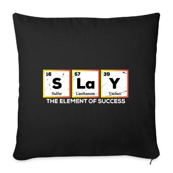 Funny Chemistry Periodic Table Words Slay - Sofa pillowcase 17,3'' x 17,3'' (45 x 45 cm) - black - Front