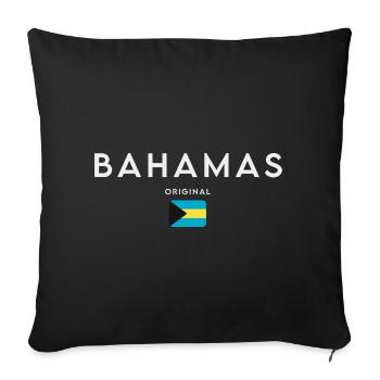 Bahamian pride, minimalist sleek design - Sofa pillowcase 17,3'' x 17,3'' (45 x 45 cm) - black - Front