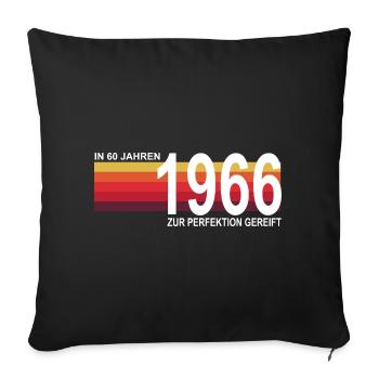 60th Birthday Retro Vintage 1966 Perfection - Sofa pillowcase 17,3'' x 17,3'' (45 x 45 cm) - black - Front