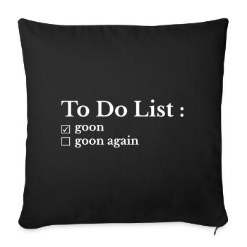 To-Do List Drôle : Ma Liste de Choses à Faire - Housse de coussin décorative 45 x 45 cm - noir - Devant