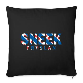 Sneek Friesland Fryslan Flag Shirt, Hoodie, Bag - Sofa pillowcase 17,3'' x 17,3'' (45 x 45 cm) - black - Front