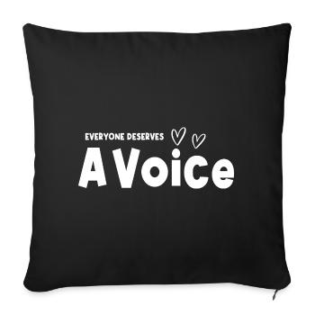 Tout le monde mérite un orthophoniste vocal - Housse de coussin décorative 45 x 45 cm - noir - Devant