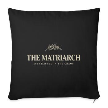 Matriarch Logo Botanical Style - Sofa pillowcase 17,3'' x 17,3'' (45 x 45 cm) - black - Front