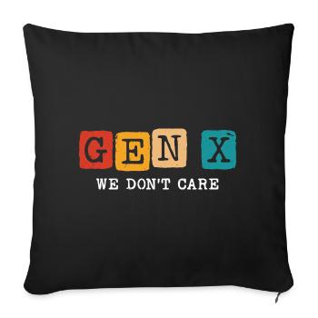 Génération X, on s’en fiche - Housse de coussin décorative 45 x 45 cm - noir - Devant