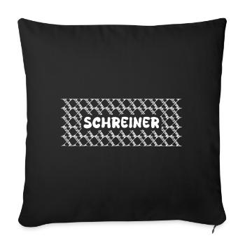 Berufung Schreiner - Sofakissenbezug 45 x 45 cm - Schwarz - Vorne