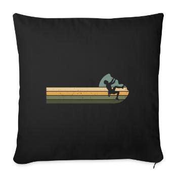 Klettern Bouldern Kletterer Klettersport Boulderer - Sofakissenbezug 45 x 45 cm - Schwarz - Vorne