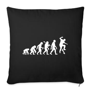 Skateboard Evolution Men's and Boys' Skatboarder - Sofa pillowcase 17,3'' x 17,3'' (45 x 45 cm) - black - Front