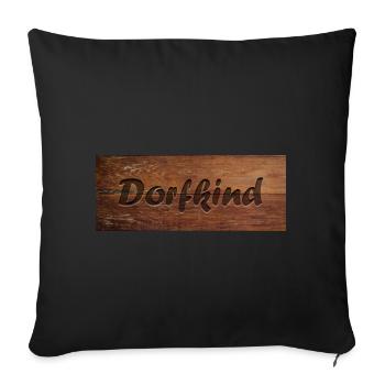 enfant du village - Housse de coussin décorative 45 x 45 cm - noir - Devant