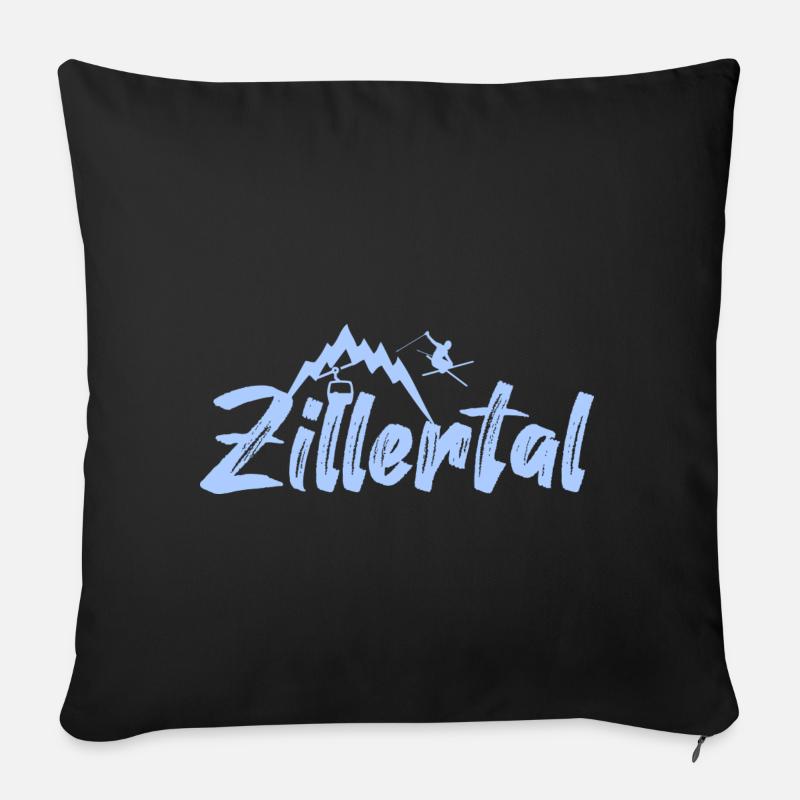 Zillertal - Sofakissenbezug 45 x 45 cm - Schwarz