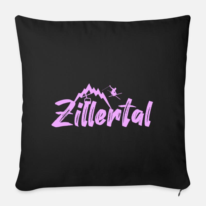 Zillertal - Sofakissenbezug 45 x 45 cm - Schwarz