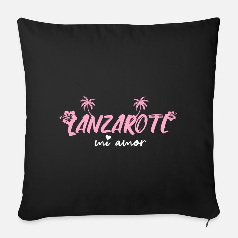 Lanzarote - Sofakissenbezug 45 x 45 cm - Schwarz