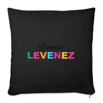 Bretagne - Demat levenez - Housse de coussin décorative 45 x 45 cm - noir - Devant