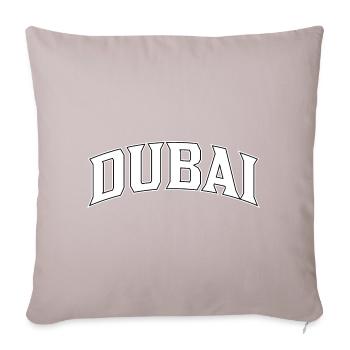 Lettrage de Dubaï dans l’arche - Housse de coussin décorative 45 x 45 cm - taupe clair - Devant