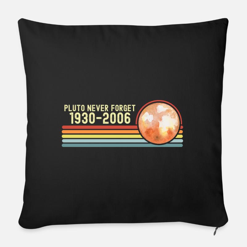 Pluto Planet - Sofakissenbezug 45 x 45 cm - Schwarz