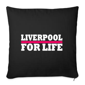 Liverpool - Sofa pillowcase 17,3'' x 17,3'' (45 x 45 cm) - black - Front